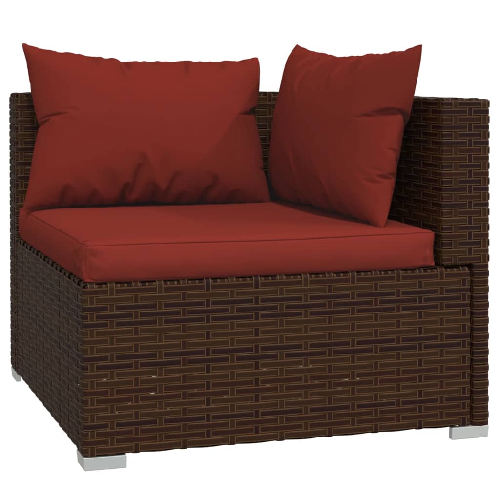 Garden Lounge Set Brown