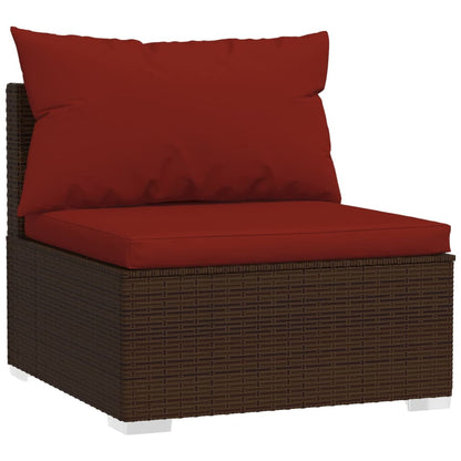 Garden Lounge Set Brown, Cinnamon Red