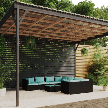 Garden Lounge Set Black