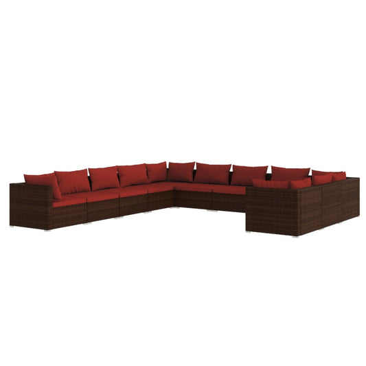 Garden Lounge Set Brown
