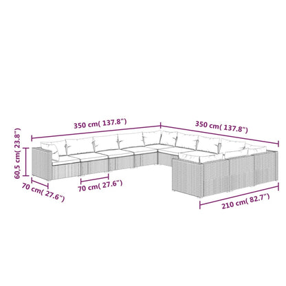 Garden Lounge Set Brown