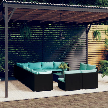 Garden Lounge Set Black