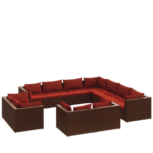 Garden Lounge Set Brown
