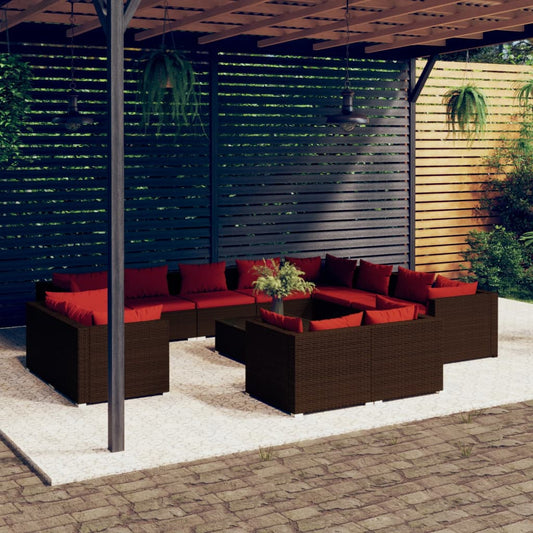 Garden Lounge Set Brown