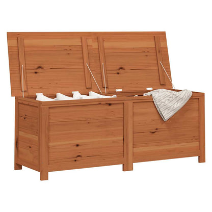 Cushion Box Brown Solid Fir Wood Medium Cushion Box Rectangular