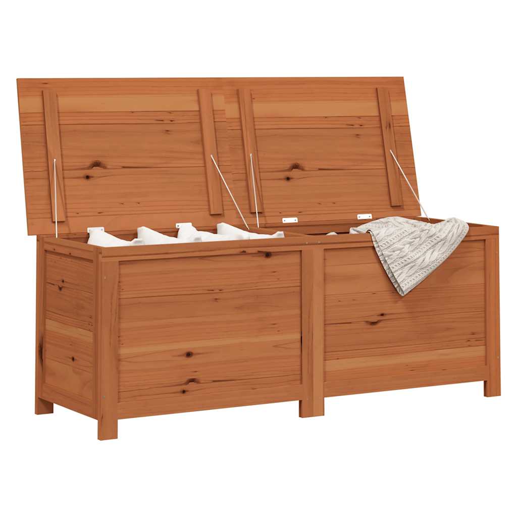 Cushion Box Brown Solid Fir Wood Medium Cushion Box Rectangular