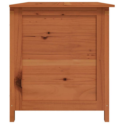 Cushion Box Brown Solid Fir Wood Medium Cushion Box Rectangular