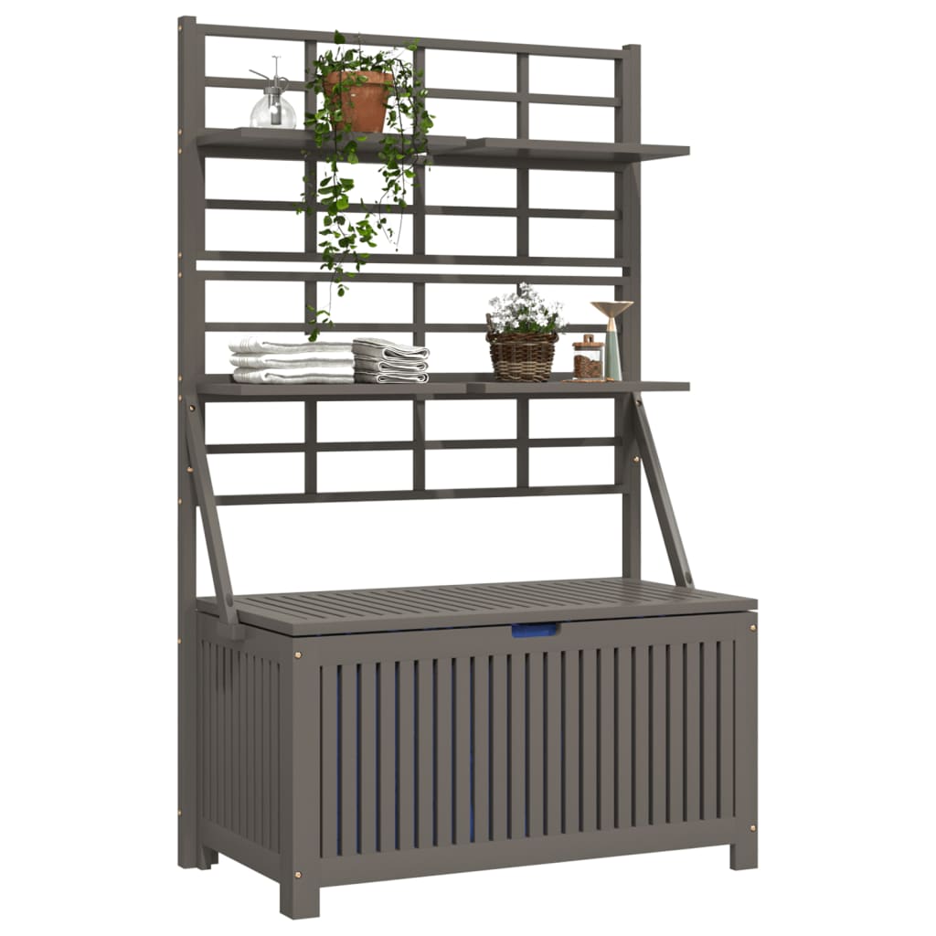Storage Box Grey Solid Acacia wood Large Storage Box