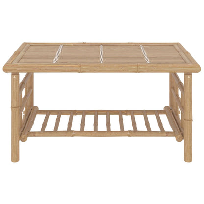 Garden Lounge Set Dark Grey Bamboo, Polyester Medium