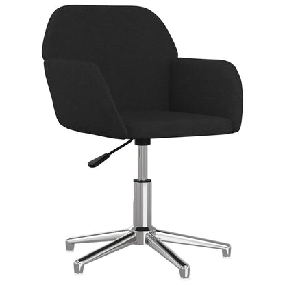 Swivel Dining Chairs 2 pcs Black Fabric