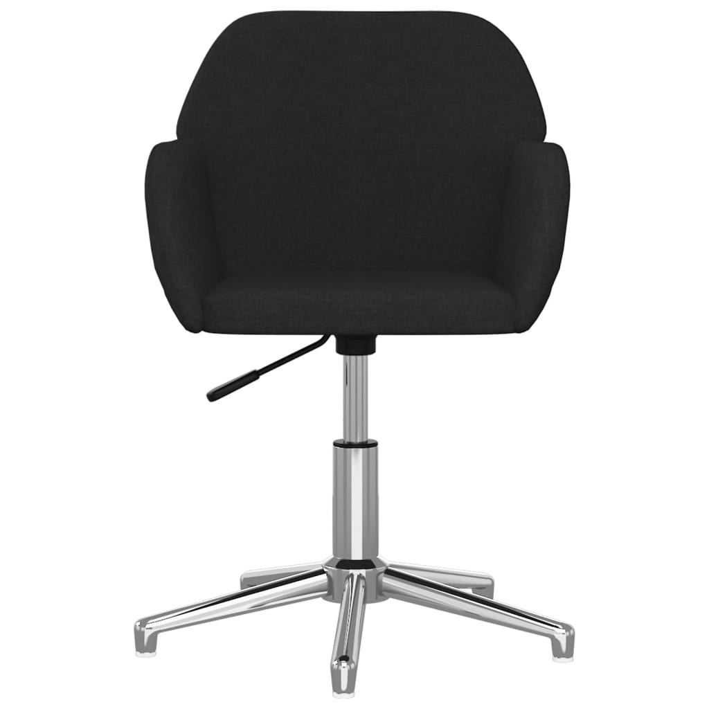 Swivel Dining Chairs 2 pcs Black Fabric