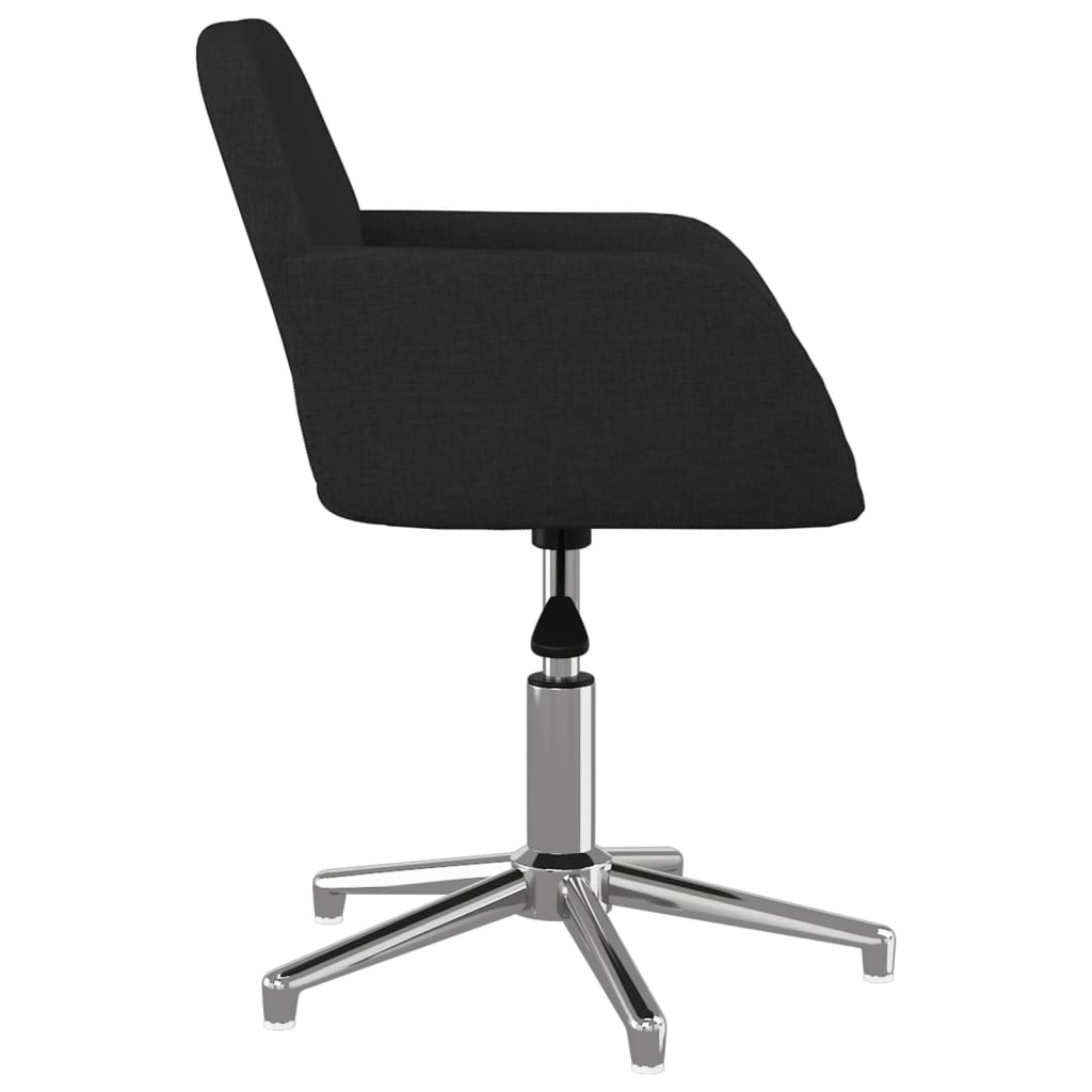 Swivel Dining Chairs 2 pcs Black Fabric