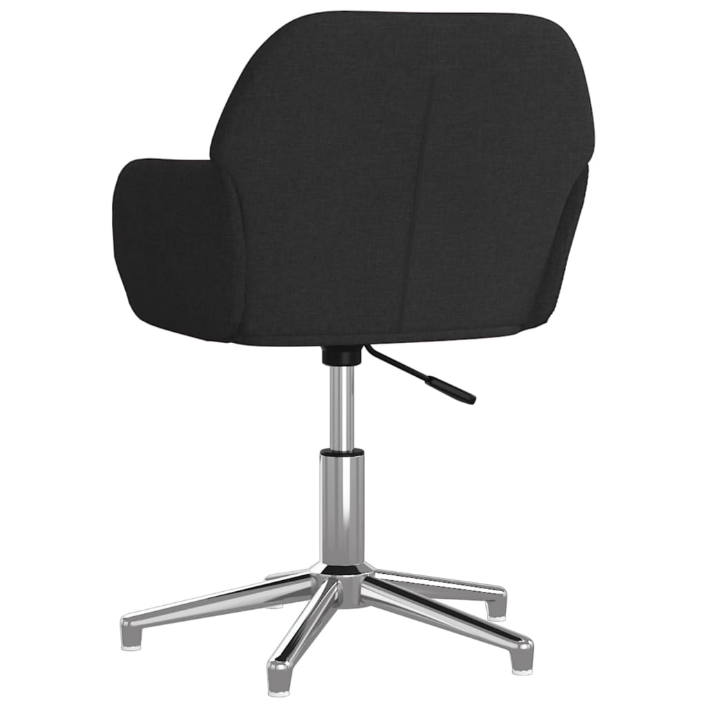 Swivel Dining Chairs 2 pcs Black Fabric