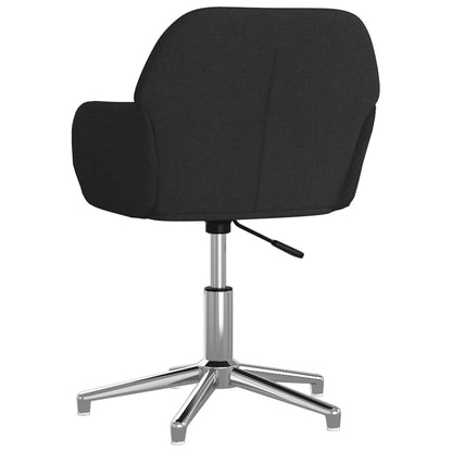 Swivel Dining Chairs 2 pcs Black Fabric