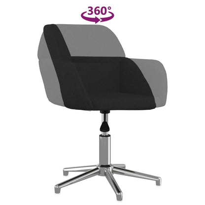 Swivel Dining Chairs 2 pcs Black Fabric