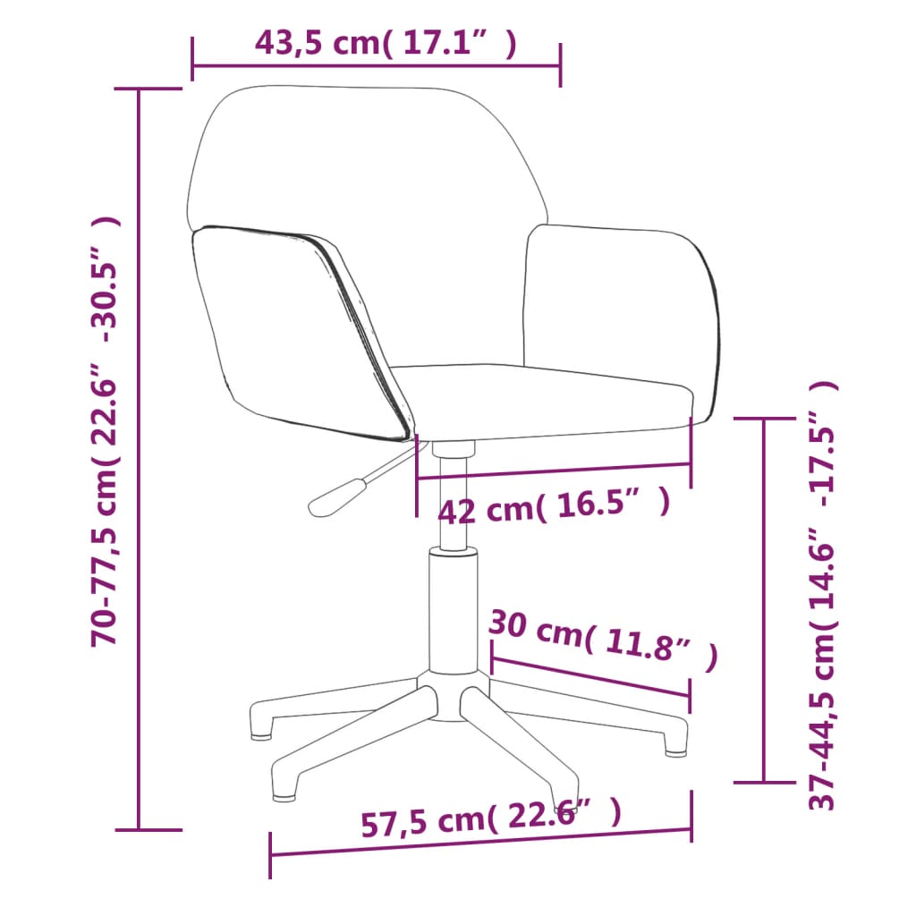 Swivel Dining Chairs 2 pcs Black Fabric