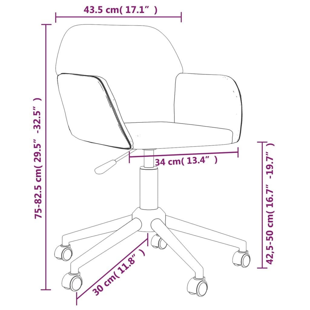 Swivel Dining Chairs 2 pcs Black Fabric