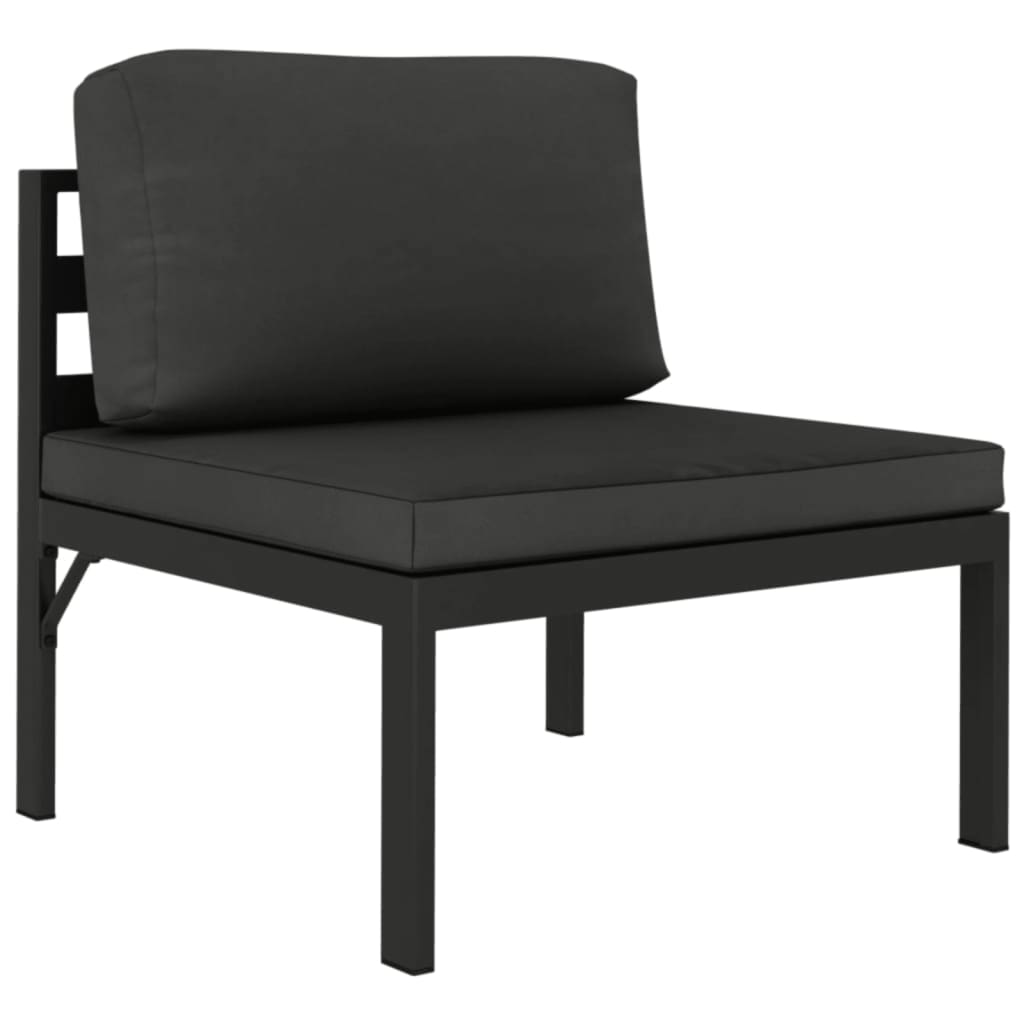 Garden Lounge Set Anthracite Aluminum Large Modular