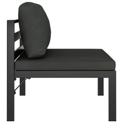 3-seater Garden Sofa Anthracite Aluminum and Polyester Medium