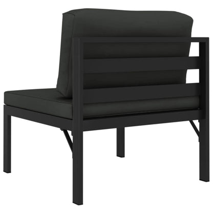3-seater Garden Sofa Anthracite Aluminum and Polyester Medium