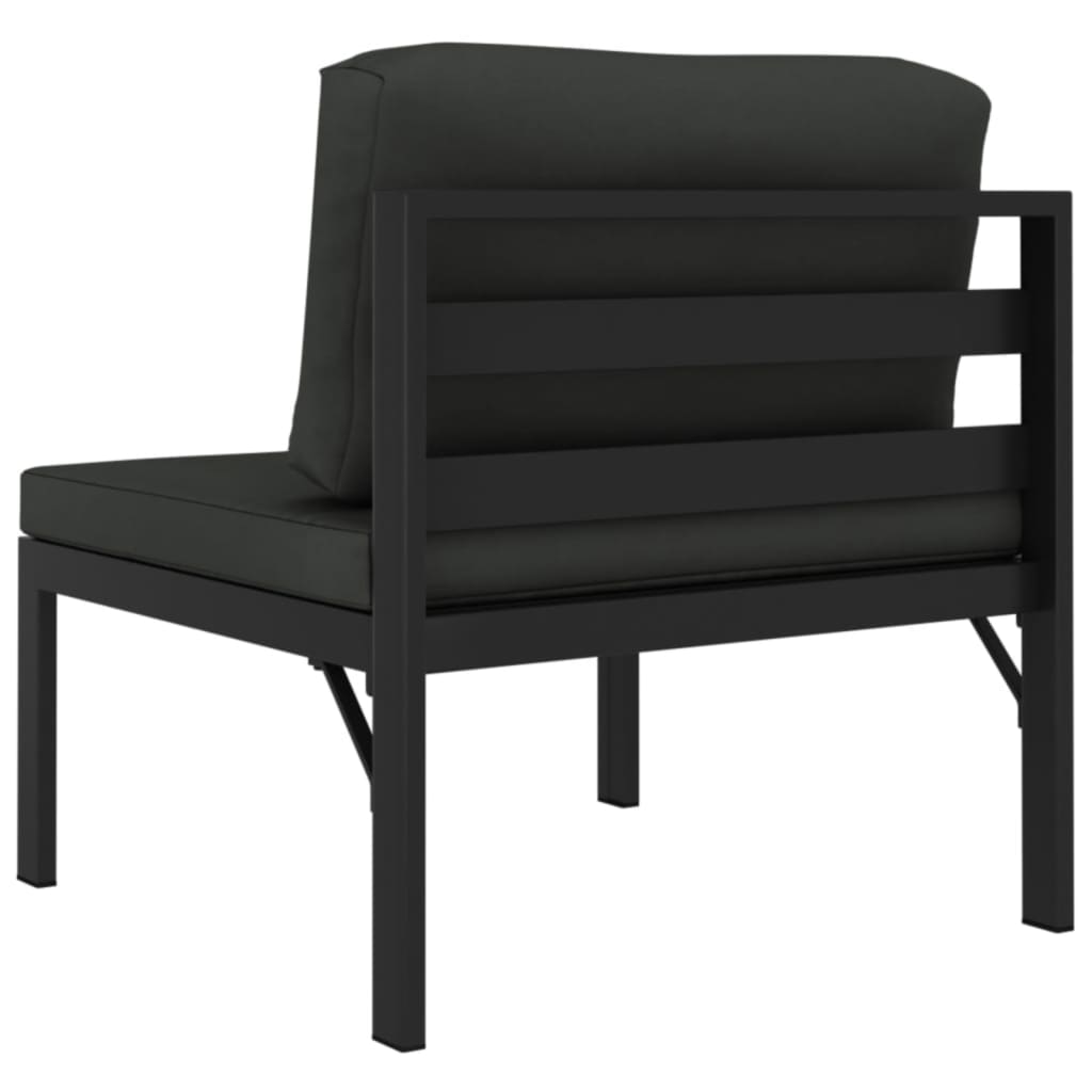 4-seater Garden Sofa Anthracite Aluminum, Polyester with foam filling