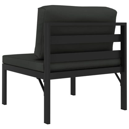 4-seater Garden Sofa Anthracite Aluminum, Polyester with foam filling