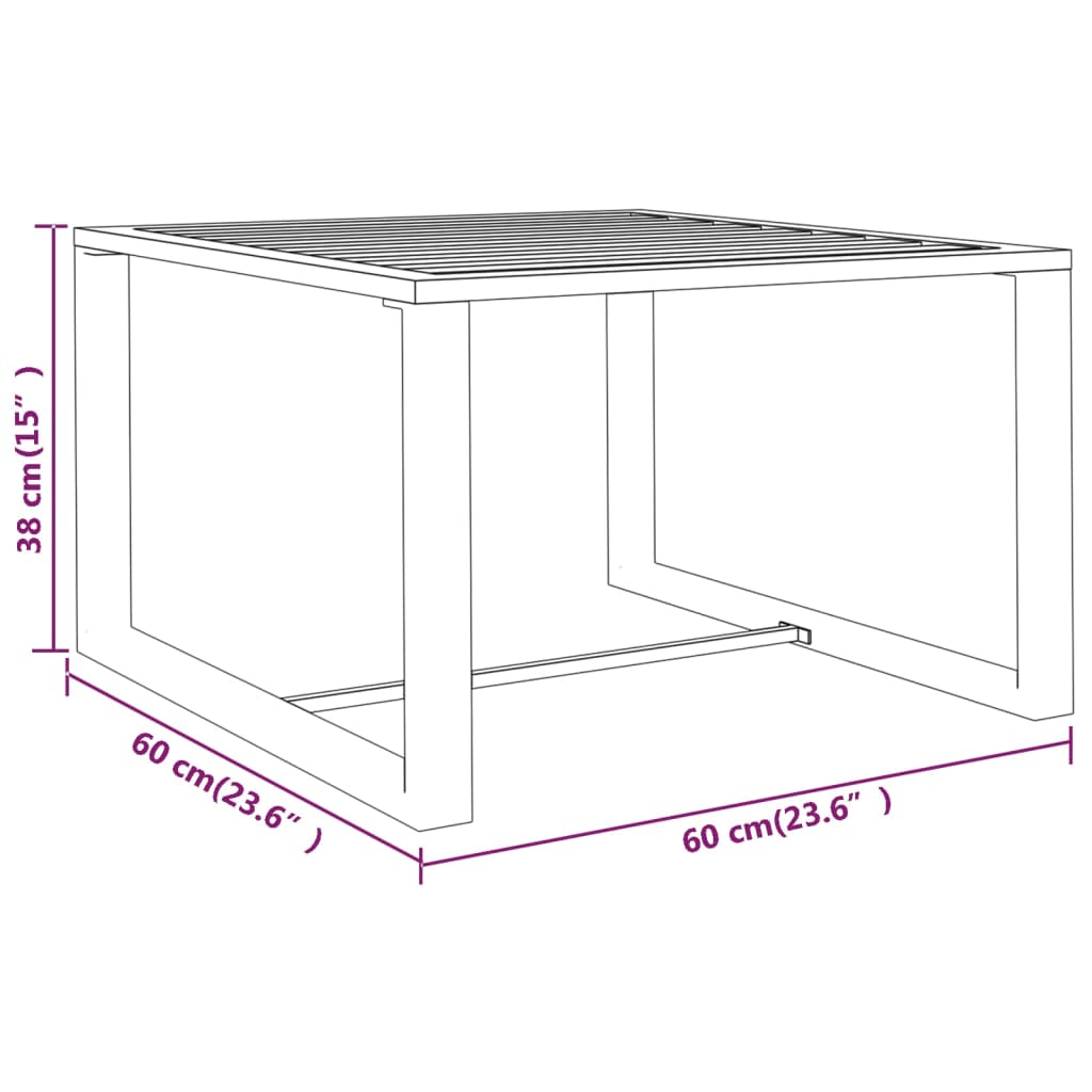 Garden Lounge Set Anthracite Aluminum, 100% polyester Large