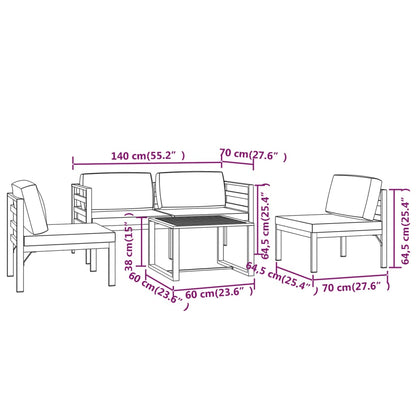Garden Lounge Set Anthracite