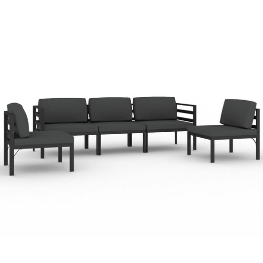 Garden Lounge Set Anthracite Aluminum Large Garden Lounge Set