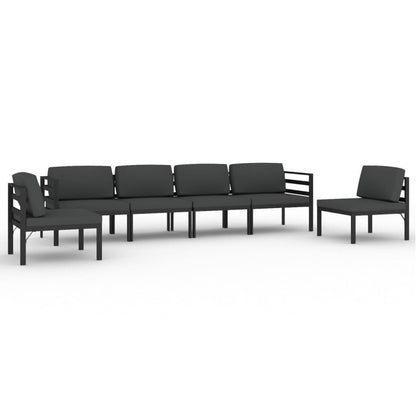 Garden Lounge Set Anthracite Aluminum Modular Garden Lounge Set