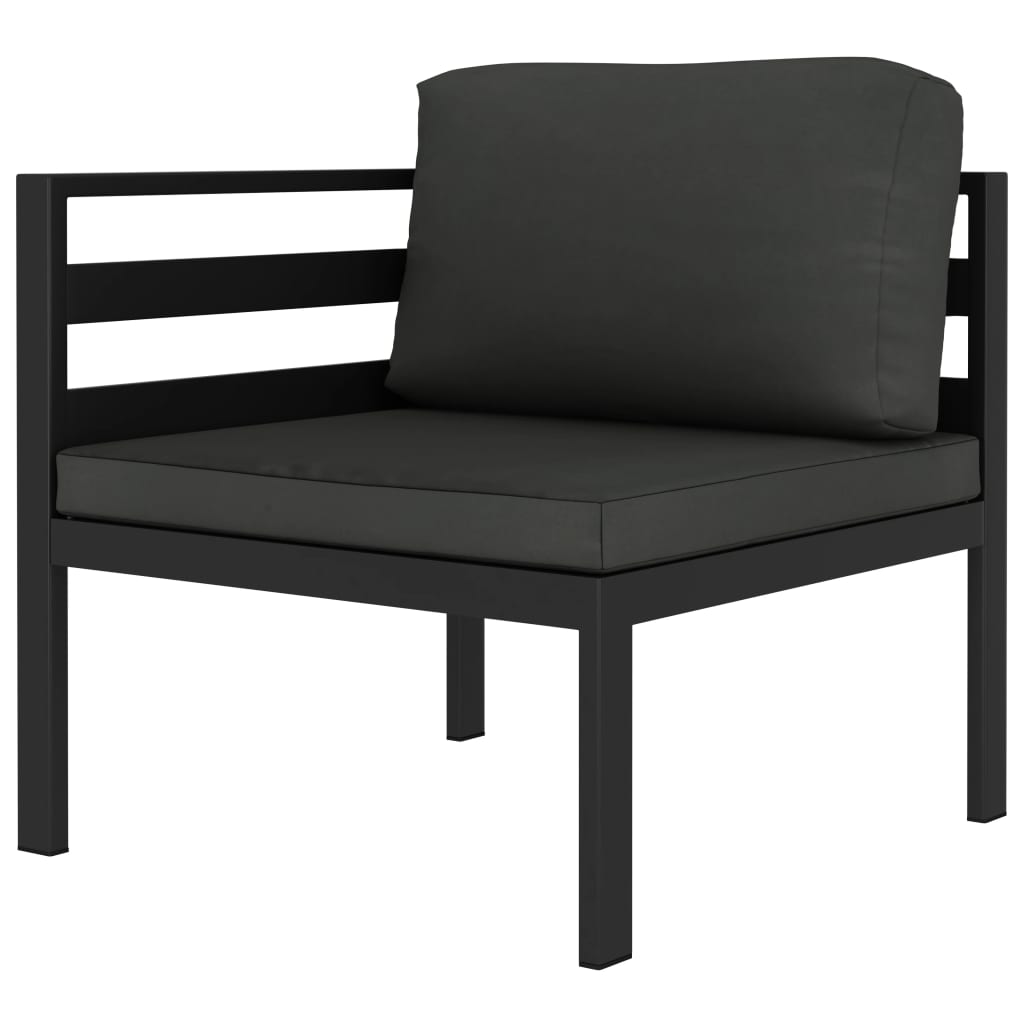 Garden Lounge Set Anthracite Aluminum Modular Garden Lounge Set