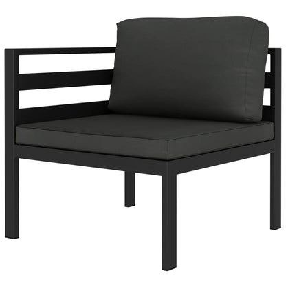 Garden Lounge Set Anthracite Aluminum Modular Garden Lounge Set