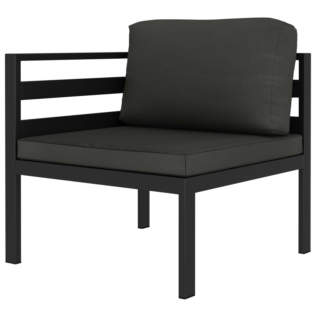 Garden Lounge Set Anthracite Aluminum Large Modular