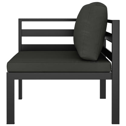 Garden Lounge Set Anthracite Aluminum Large Modular