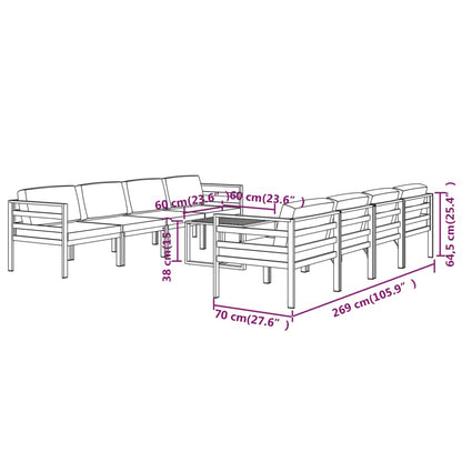 Garden Lounge Set Anthracite