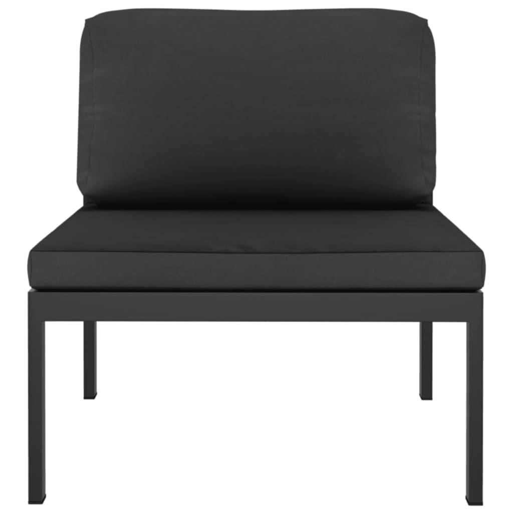 10 Piece Patio Lounge Set with Cushions Aluminum Anthracite