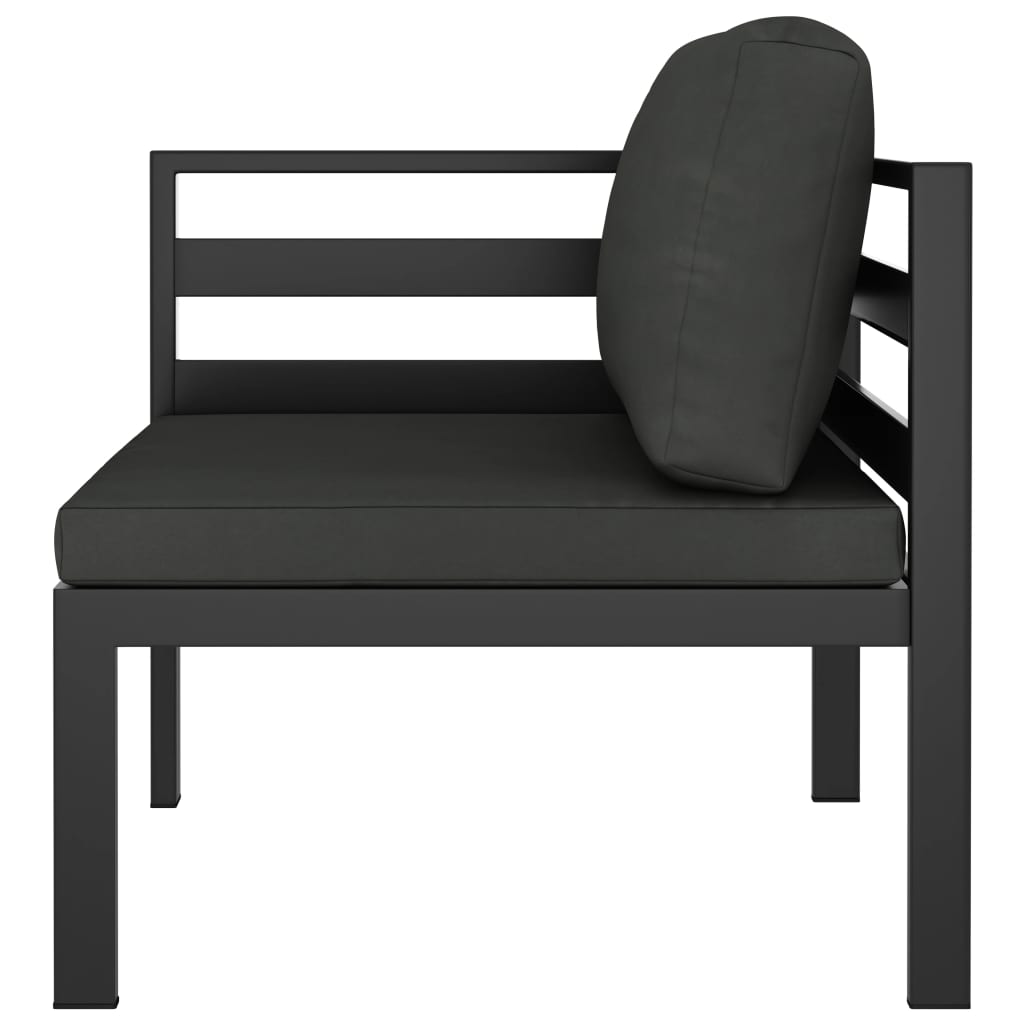 11 Piece Patio Lounge Set with Cushions Aluminum Anthracite