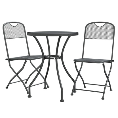 Garden Dining Set Anthracite Expanded metal mesh with e-coating