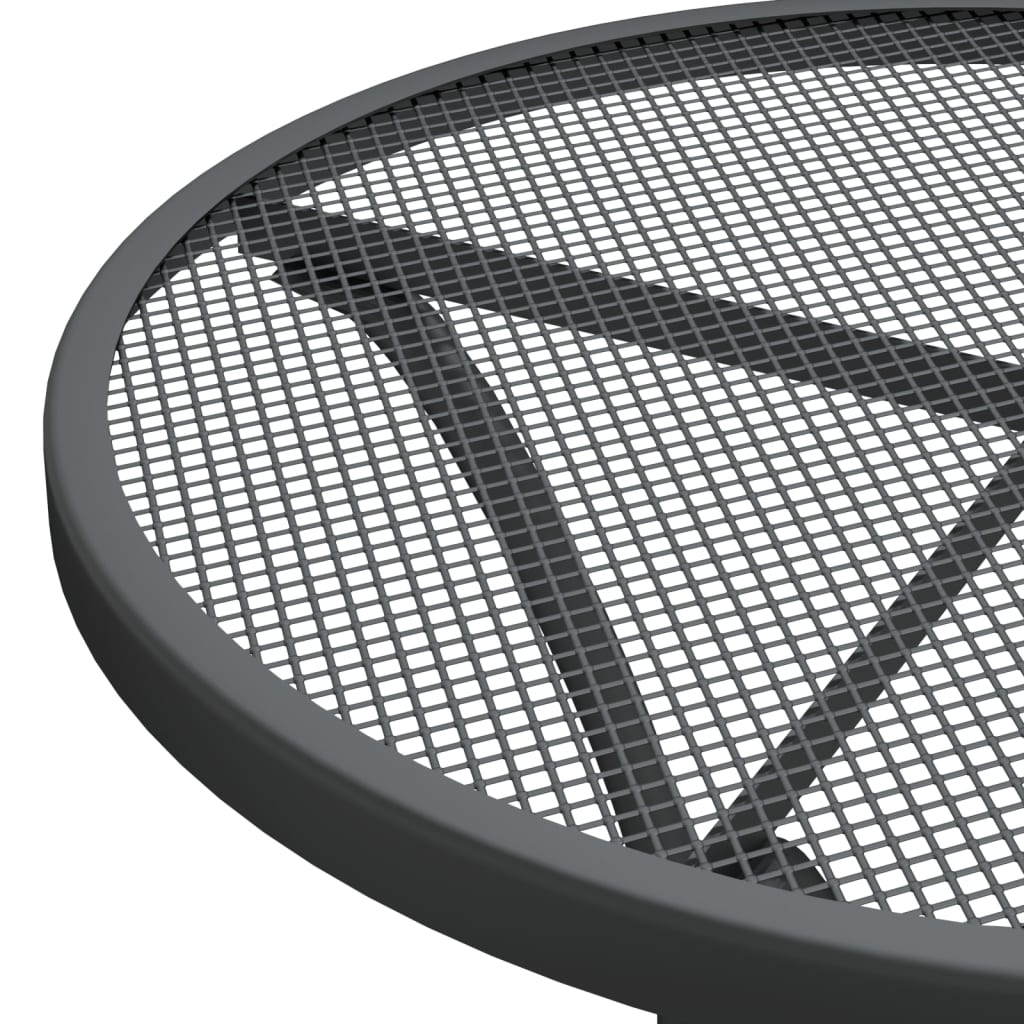 Garden Dining Set Anthracite Expanded metal mesh with e-coating
