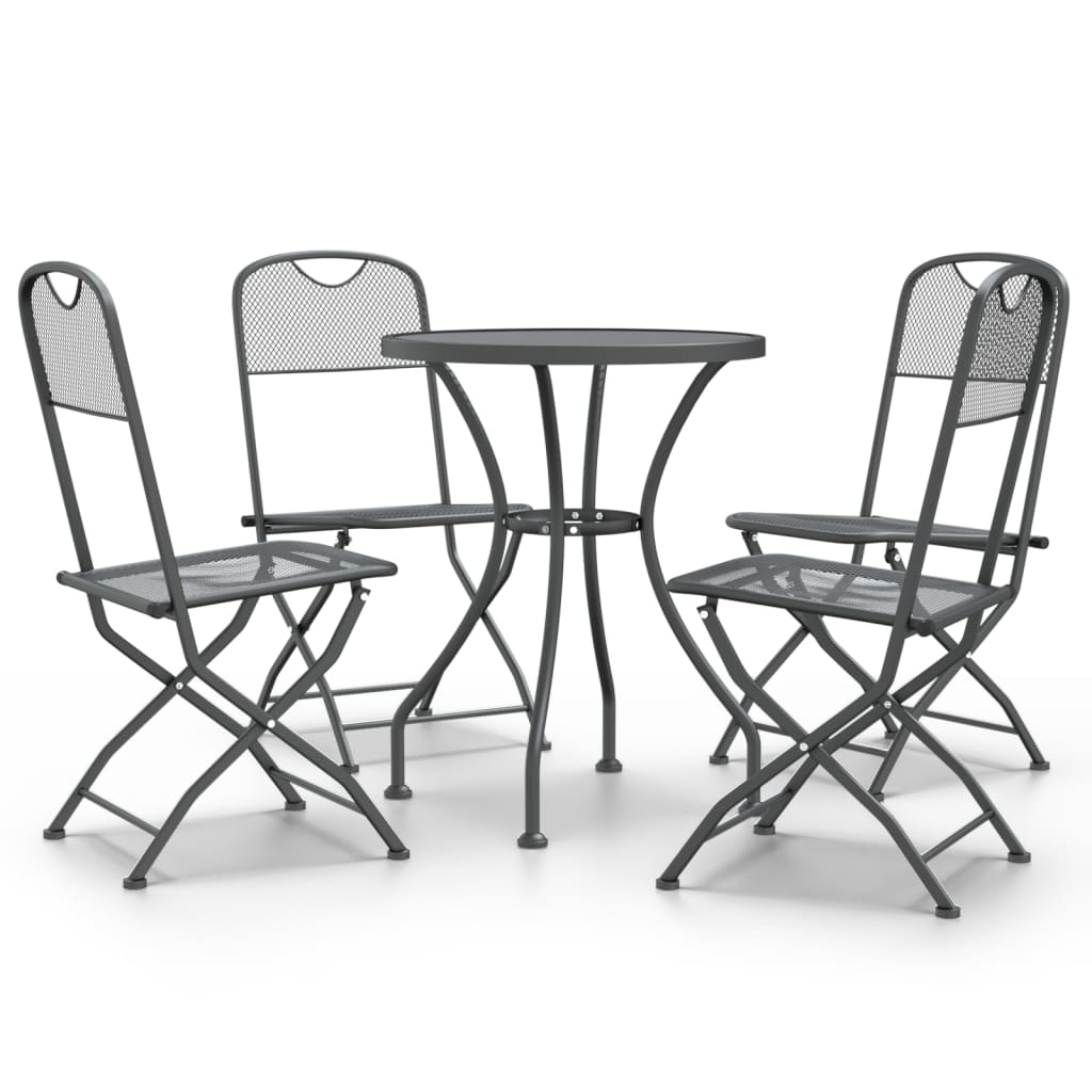 Garden Dining Set Anthracite Expanded metal mesh with e-coating