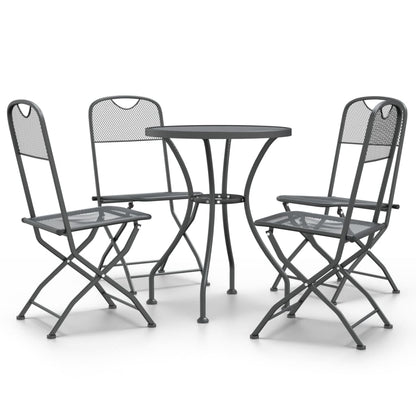 Garden Dining Set Anthracite Expanded metal mesh with e-coating