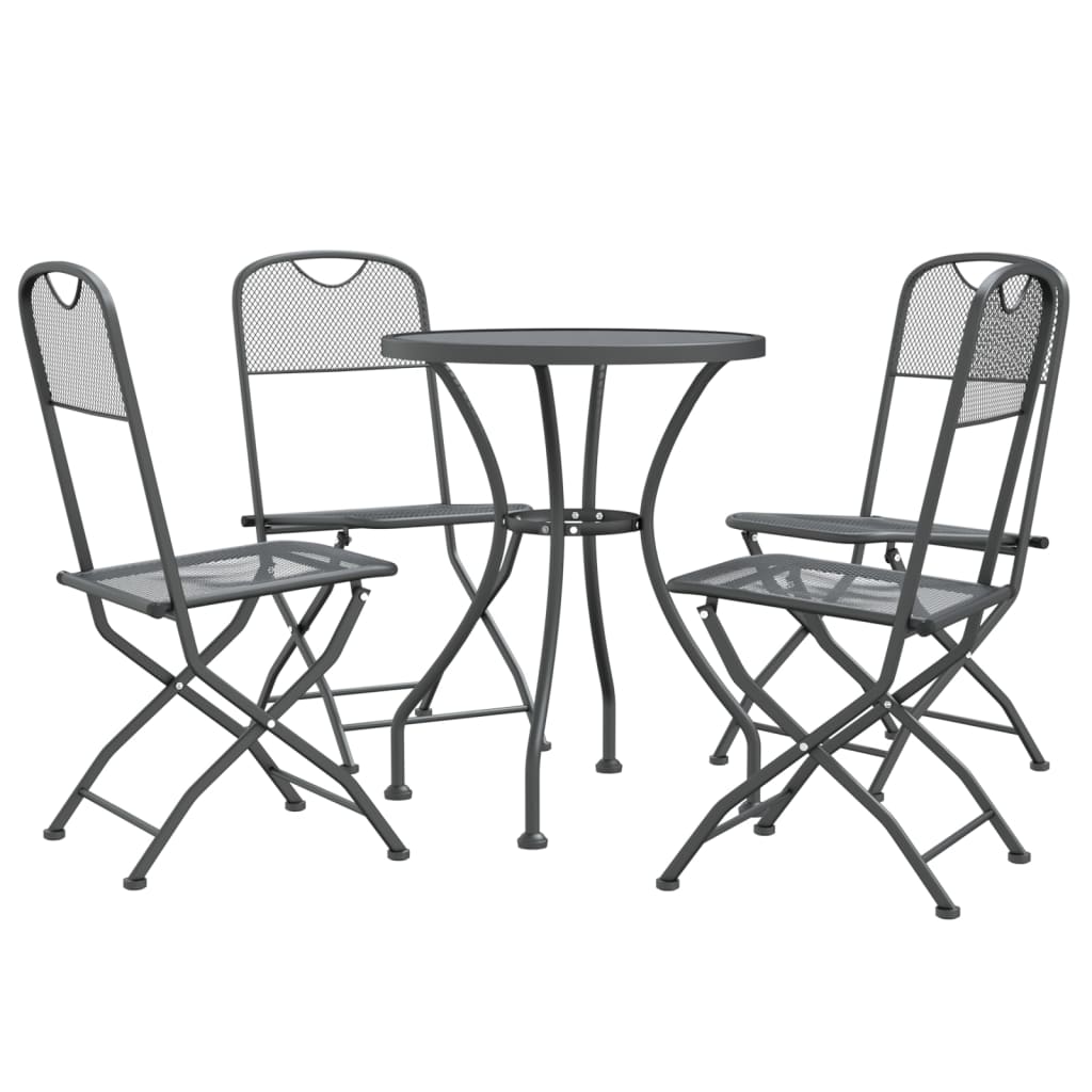 Garden Dining Set Anthracite Expanded metal mesh with e-coating