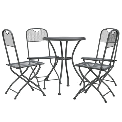 Garden Dining Set Anthracite Expanded metal mesh with e-coating