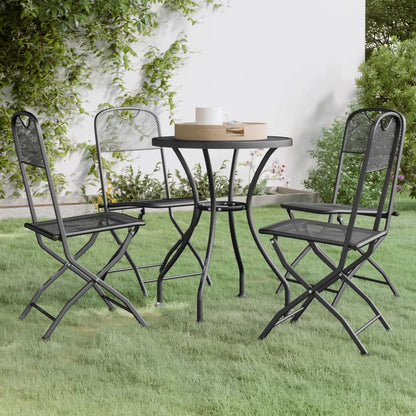 Garden Dining Set Anthracite Expanded metal mesh with e-coating