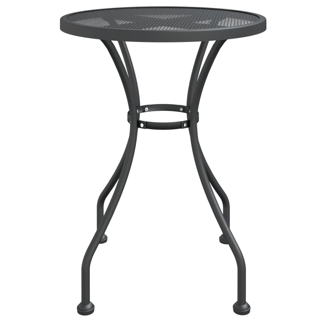 Garden Dining Set Charcoal Expanded metal mesh Compact Foldable