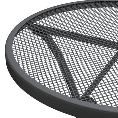 Garden Dining Set Charcoal Expanded metal mesh Compact Foldable
