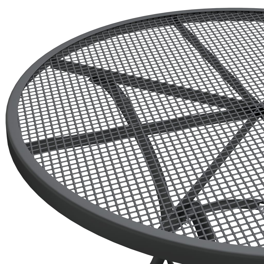 Garden Dining Set Anthracite Expanded metal mesh with e-coating
