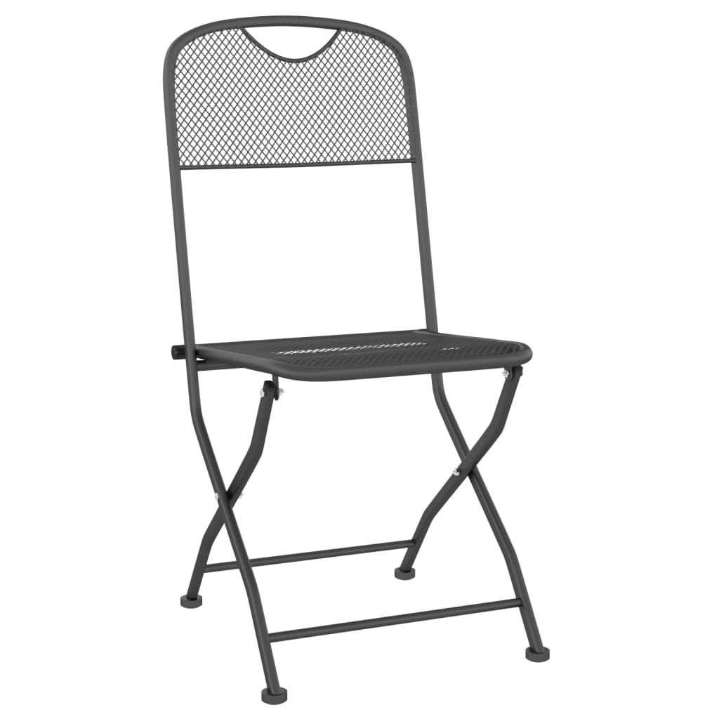 Garden Dining Set Anthracite Expanded metal mesh with e-coating