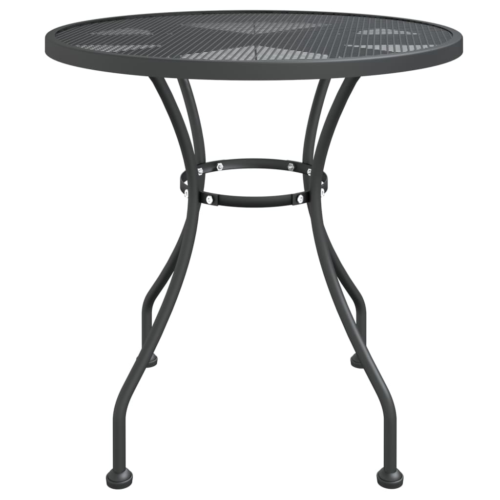 Garden Dining Set Anthracite Expanded metal mesh Medium Foldable