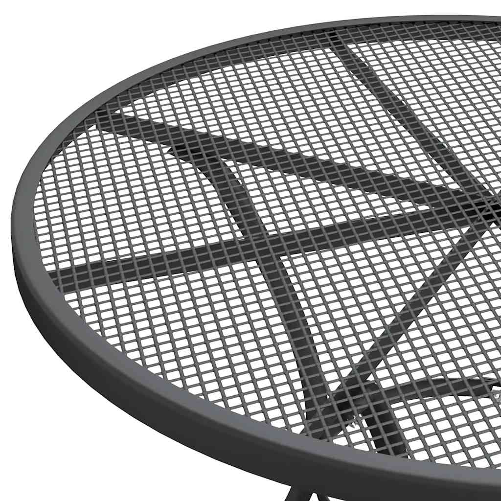 Garden Dining Set Anthracite Expanded metal mesh Medium Foldable